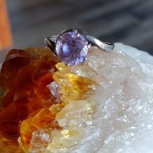 Purple Topaz Ring, Sterling Silver
